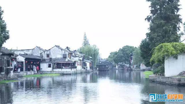 PS處理2組風景圖片成水墨畫效果