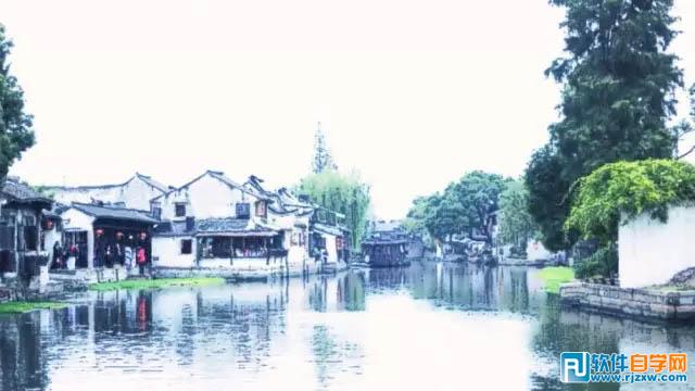 PS處理2組風景圖片成水墨畫效果