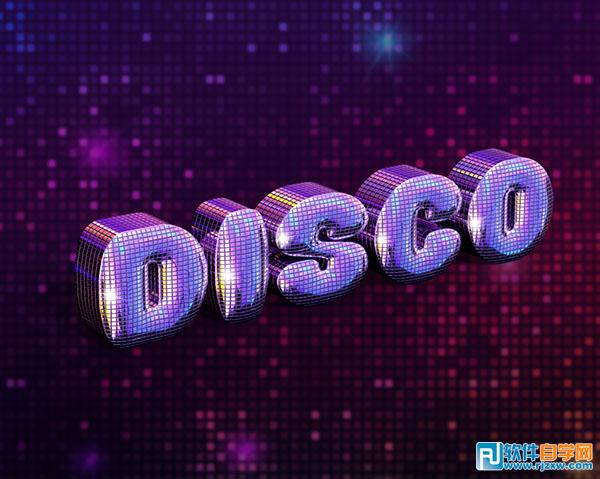 PS制作舞廳燈光的閃爍立體字