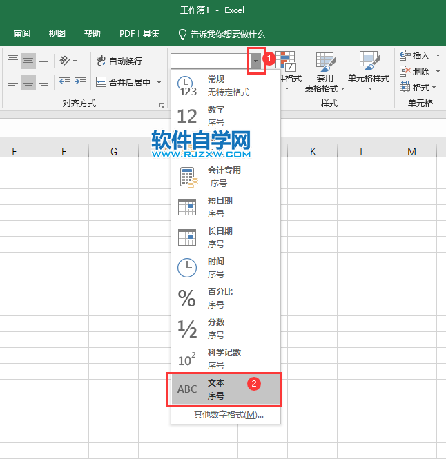 EXCEL2019怎么設(shè)置文本格式