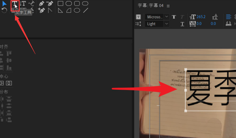 pr文字填充風景畫紋理教程分享