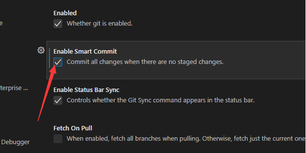 vscode開(kāi)啟智能提交方法介紹