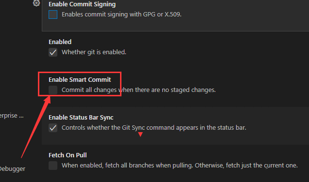 vscode開(kāi)啟智能提交方法介紹