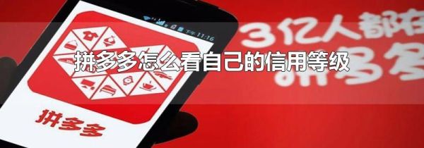 拼多多怎么看自己的信用等級