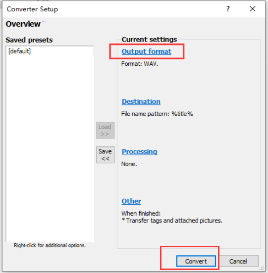 foobar2000怎么轉(zhuǎn)換音樂格式